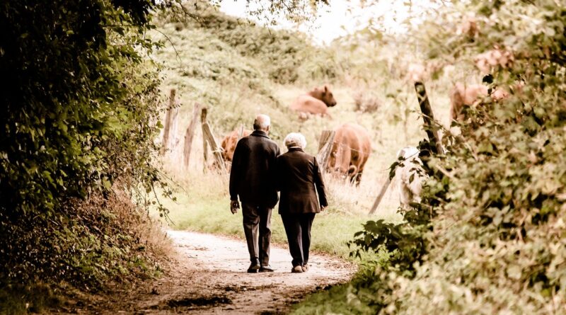 A Couple Walking Down a Path