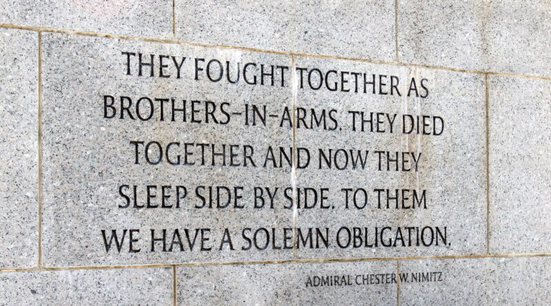 Inscription on the WWII Memorial