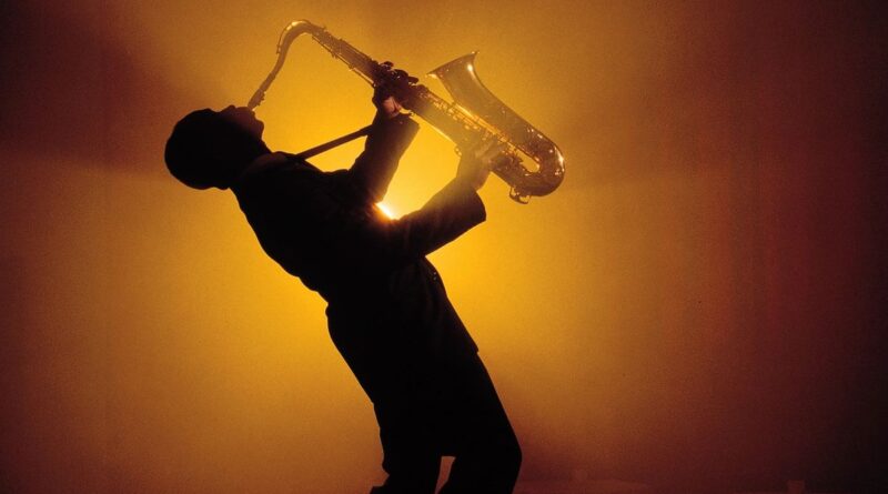 Someone playing jazz saxophone