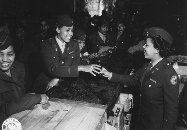 six triple eight black female WWII Unit