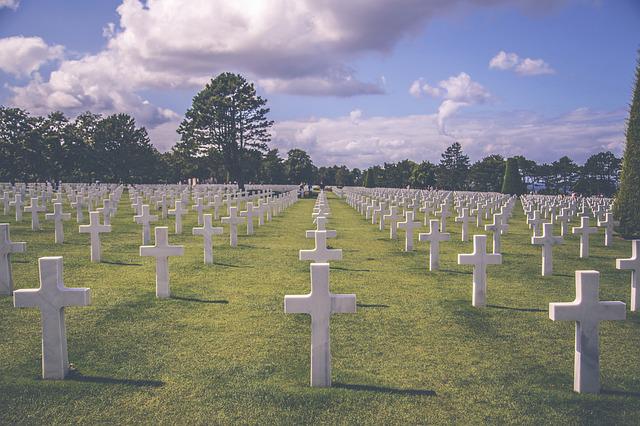 World War II history cemetery in Normandy