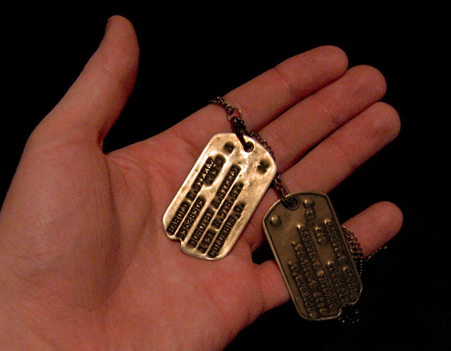 WWII dog tags